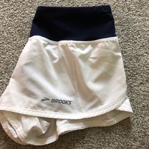 Brooks White Chaser Running Shorts